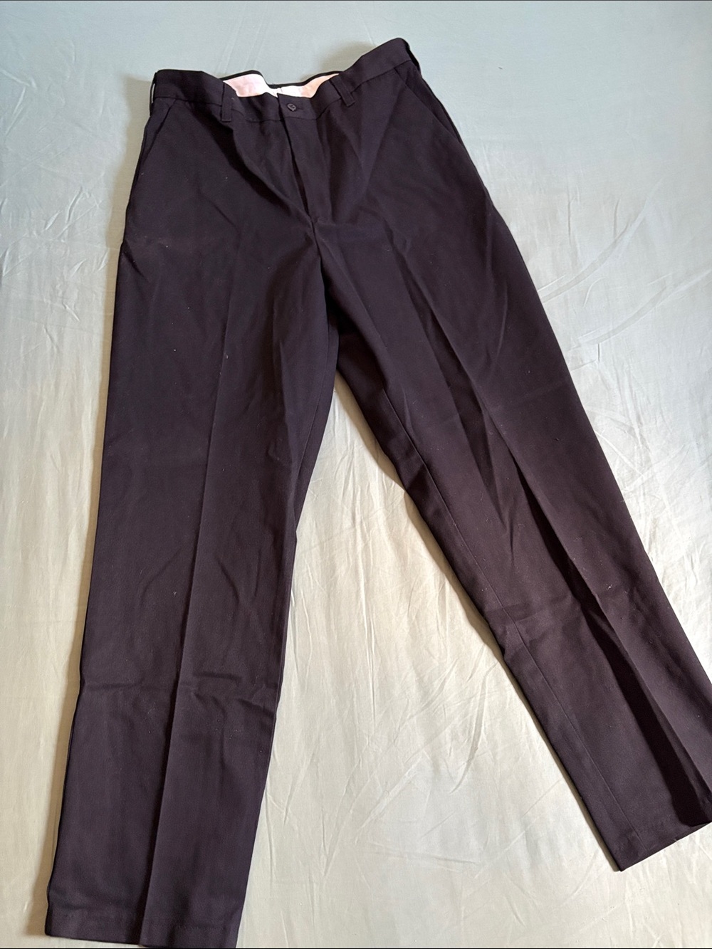 Men's Black Dress Pants - Tailored Flat Front